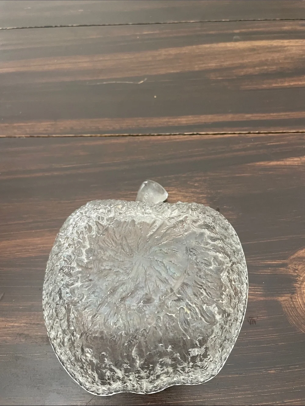 Clear Glass Apple-Shaped Serving Bowl - Home Dining